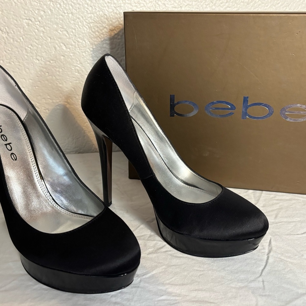 Bebe Satin Heels